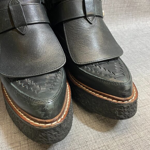 COACH Black Whipstitch High Top Creeper Women's - Picture 7 of 13